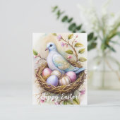 Carte Postale Joyeux Pâques. La colombe de Pâques. (Debout devant)