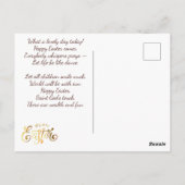 Carte Postale Joyeux Pâques. La colombe de Pâques. (Dos)