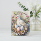 Carte Postale Joyeux Pâques. La colombe de Pâques. (Debout devant)
