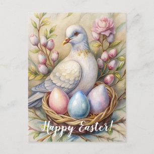 Carte Postale Joyeux Pâques. La colombe de Pâques.