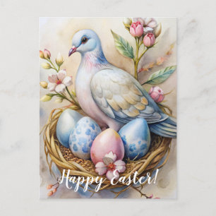 Carte Postale Joyeux Pâques. La colombe de Pâques.