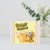 Carte Postale Joyeux Pâques Poussin (Debout devant)