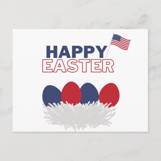 Carte Postale Joyeux Pâques USA (Devant)