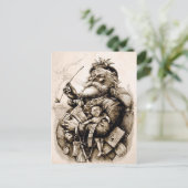 Carte Postale Joyeux Père Noël (Debout devant)