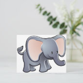 Carte Postale joyeux personnage de dessin animé d'éléphant (Debout devant)