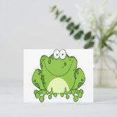 Carte Postale Joyeux personnage de dessin de grenouille (Debout devant)