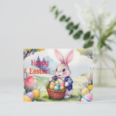 Carte Postale Joyeux petit lapin 1, Pâques (Debout devant)