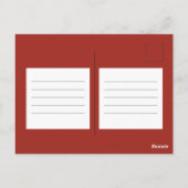 Carte Postale joyeux petit Noël rouge et vert (Dos)