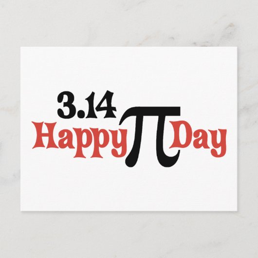 Carte Postale Joyeux Pi Day 3.14 - 14 mars (Devant)