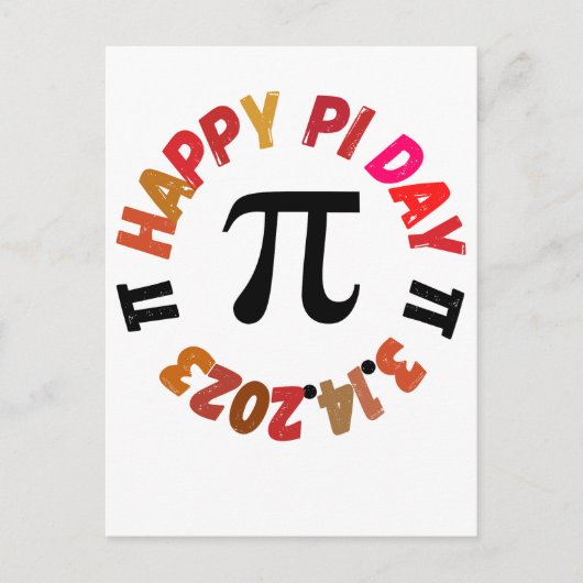 Carte Postale Joyeux Pi Day 3.14.2023 (Devant)