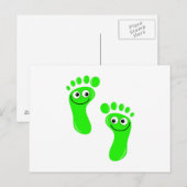 Carte Postale Joyeux pied vert (Devant / Derrière)