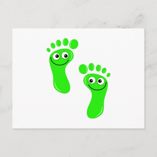 Carte Postale Joyeux pied vert (Devant)