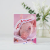 Carte Postale Joyeux porc d'anniversaire (Debout devant)