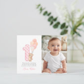 Carte Postale Joyeux premier anniversaire ourson Beary (Debout devant)