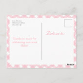 Carte Postale Joyeux premier anniversaire ourson Teddy (Dos)