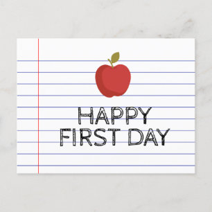 Carte Postale Joyeux premier jour Retour à l'école Enseignant de