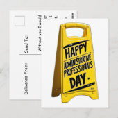 Carte Postale Joyeux Professionnels de l'administration Jour Jou (Devant / Derrière)