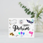 Carte Postale Joyeux Purim (Debout devant)