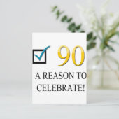 Carte Postale Joyeux quatre-vingt-dixième anniversaire (Debout devant)