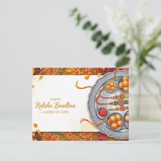 Carte Postale Joyeux Rakhi, Raksha Bandhan (Debout devant)