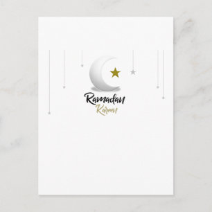 Carte Postale Joyeux Ramadan Kareem Élégant Cadeau Croissant Isl