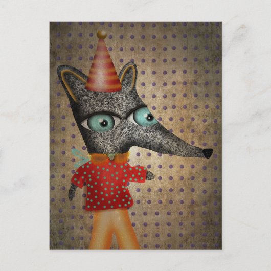 Carte Postale Joyeux Renard d'anniversaire (Devant)