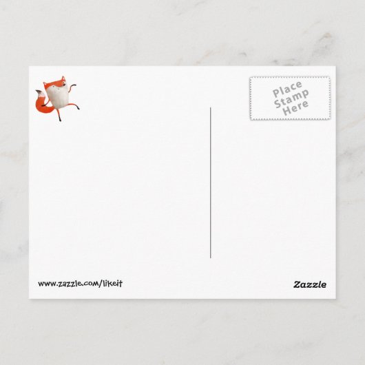 Carte Postale Joyeux Renard dansant (Dos)