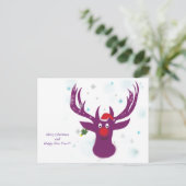 Carte postale Joyeux rennes de Noël (Debout devant)