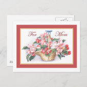 Carte Postale Joyeux Roses de la fête des mères (Devant / Derrière)