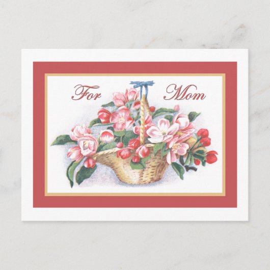 Carte Postale Joyeux Roses de la fête des mères (Devant)