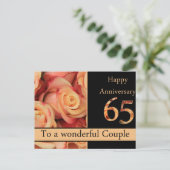 Carte Postale Joyeux roses du 65e anniversaire (Debout devant)