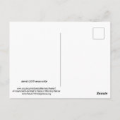 Carte Postale joyeux rottweiler de noël avec chapeau santa, arc, (Dos)