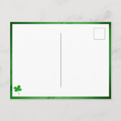 Carte Postale Joyeux Saint Patrick`s Day Shamrock vert irlandais (Dos)