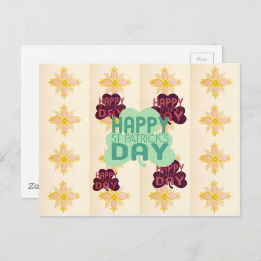 Carte Postale Joyeux Saint Patrick's Day Lovely Art Print (Devant / Derrière)