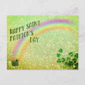 Carte Postale Joyeux Saint Patrick's Day Pot of Gold Rainbow (Devant)