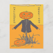 Carte Postale Joyeux Scarecrow Jack O' Lantern (Devant)