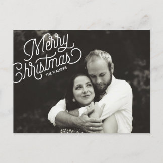 Carte postale Joyeux Script de Noël