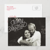 Carte postale Joyeux Script de Noël (Devant / Derrière)