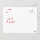 Carte postale Joyeux Script de Noël (Dos)