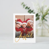 Carte postale Joyeux Script Photo Holiday (Debout devant)