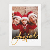 Carte postale Joyeux Script Photo Holiday (Devant)
