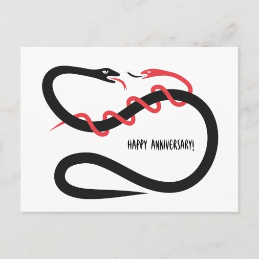 Carte Postale Joyeux serpents d'anniversaire ! (Devant)