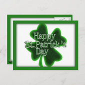 Carte Postale Joyeux Shamrock de la Saint-Patricks (Devant / Derrière)