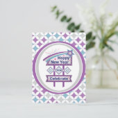 Carte Postale Joyeux signe du Nouvel An Retro - Célébrer la Marq (Debout devant)