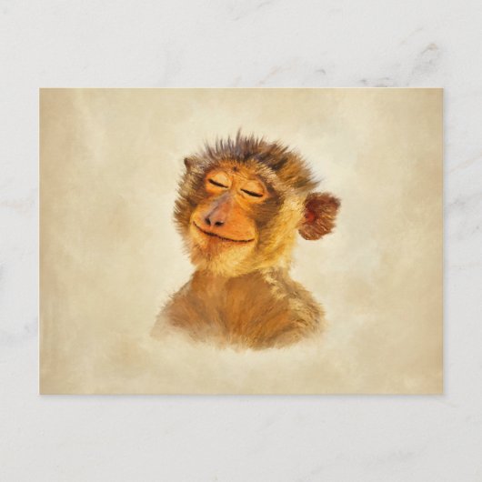 Carte Postale Joyeux singe (Devant)
