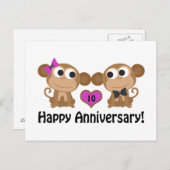 Carte Postale Joyeux singes d'anniversaire (Devant / Derrière)