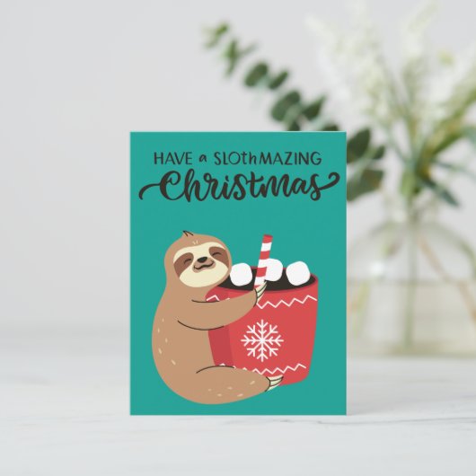 Carte postale Joyeux Slothmas (Debout devant)