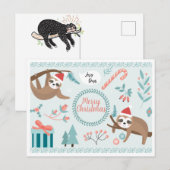 Carte postale Joyeux Slothmas (Devant / Derrière)