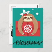 Carte postale Joyeux Slothmas (Devant / Derrière)