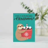 Carte postale Joyeux Slothmas (Debout devant)